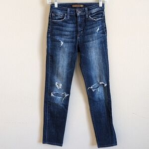 Joe's Distressed Skinny Jeans Women 24 Dark Denim Stretch Comfy Grunge Casual